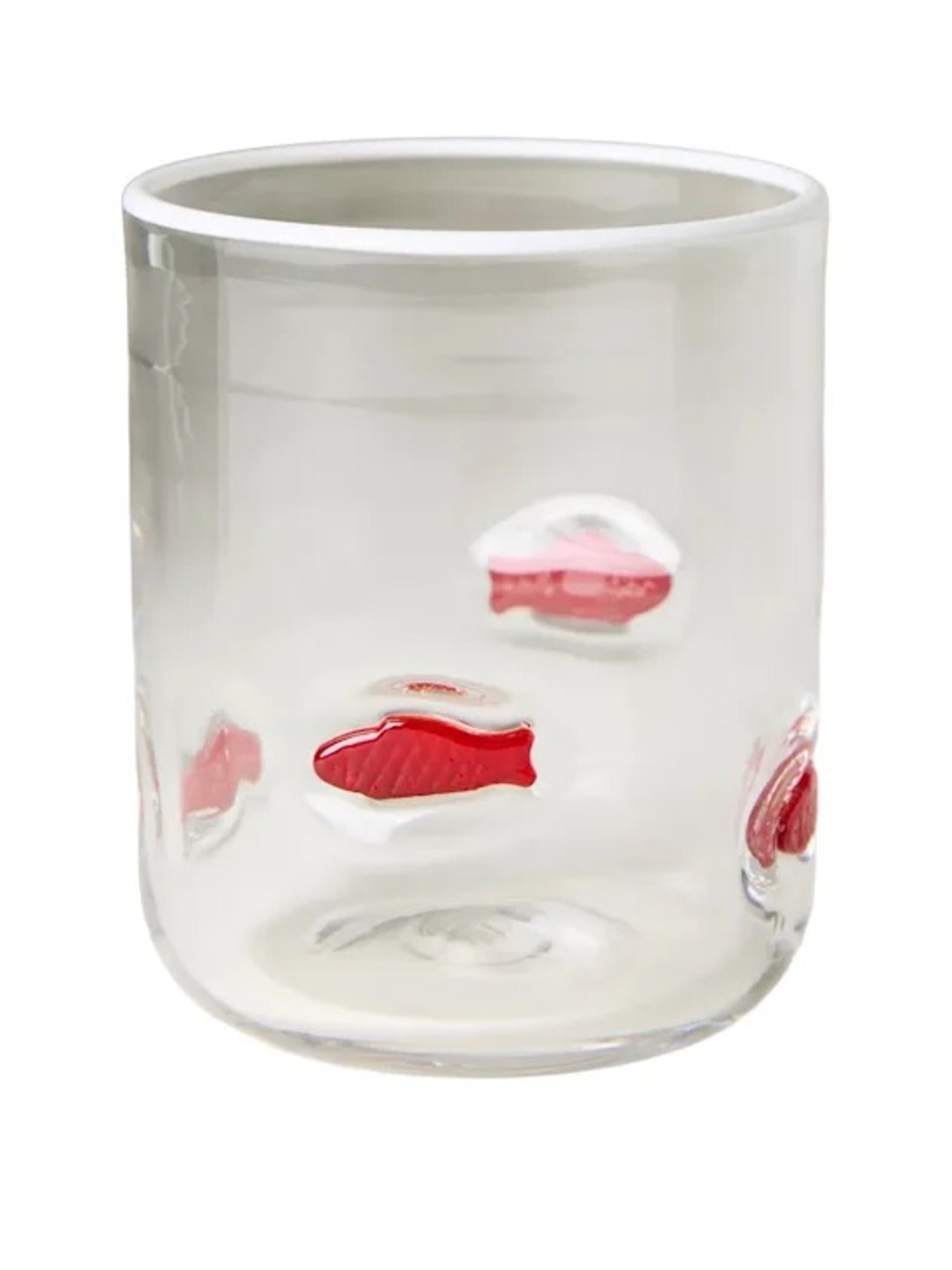 NWT Set of 2 Anthropologie Icon Juice Glasses Red Fish Summer 2026 Collection